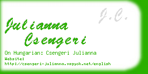julianna csengeri business card